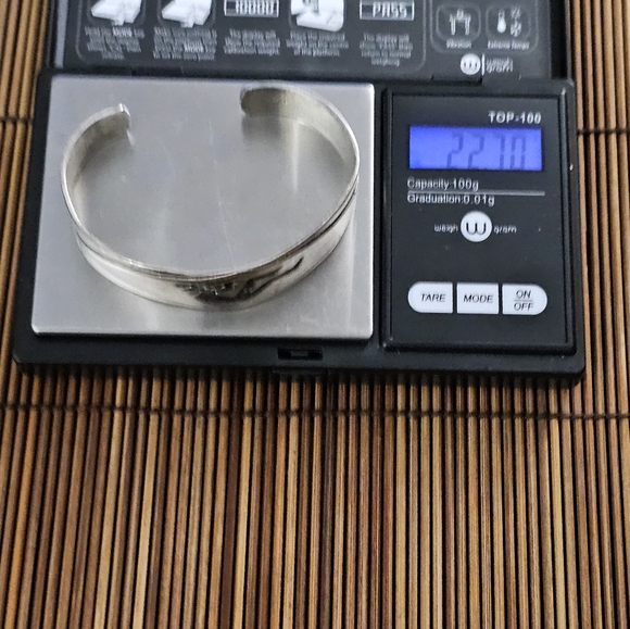 Silver Plated Mexico Cuff Bracelet (Vintage) - Picture 13 of 13